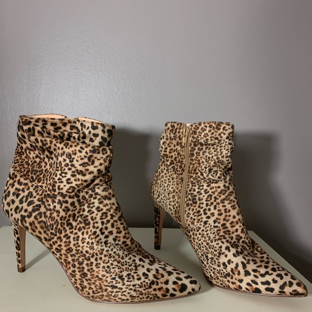 Leopard Print Heel Boots
